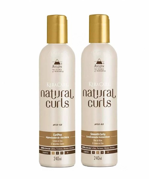 Avlon Keracare Natural Curls Curlpoo e Smooth Curly 2 Itens