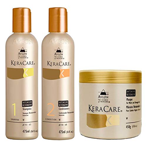 Avlon Keracare Restorative Kit Shampoo (475ml), Condicionador (475ml) e Máscara (450ml)