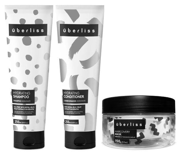 Avlon Uberliss Hydrating Collection Shampoo (250ml), Condicionador (250ml) e Máscara (150ml)