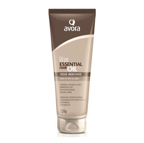 Avora Vive Essential Hair Oil Creme Hidratante Sem Enxágue 120g