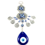 Azul Evil Eye Mão Amuleto de Proteção Tapeçaria Turco sorte pingente