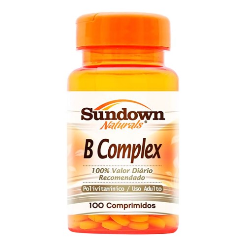 B Complex Sundown Complexo B com 100 Comprimidos