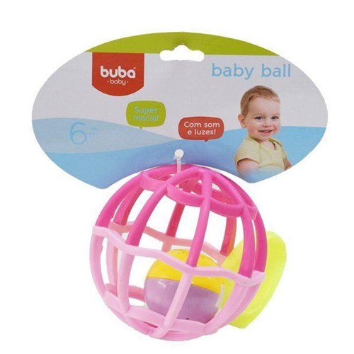 Baby Ball Rosa com Luz e Som 5848 - Buba
