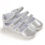 Baby Girl Princesa anti-derrapante sapatos macios Sole Zipper Primavera-Verão sapatos baixos para 0-1Y Criança infantil