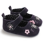 Baby Girl Shoes princesa bolinhas com flores de algodão macio da criança infantil Shoes