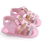 Baby Girl Shoes verão suave Sole da moda tecido Sandals