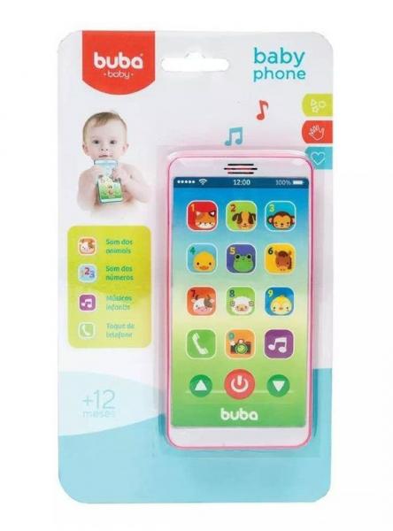 Baby Phone Bebê Rosa (12m+) Buba - Buba Toys