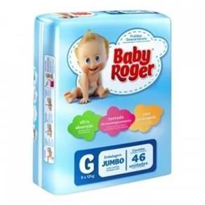 Baby Roger Jumbo Fralda Infantil G com 46