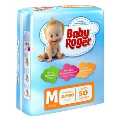 Baby Roger Jumbo Fralda Infantil M C/50