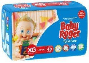 Baby Roger Jumbo Fralda Infantil Xg C/40 (Kit C/03)