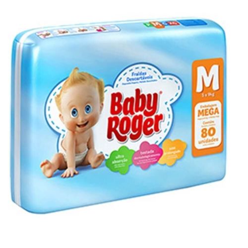 Baby Roger Mega Fralda Infantil M C/80
