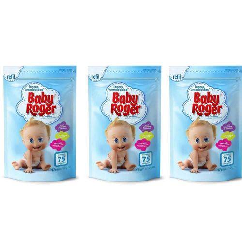 Baby Roger Refil Lenços Umedecidos C/75 (kit C/03)