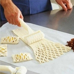 Baking Ferramenta de massa de pão do bolinho Pie Pizza Pastelaria Malha de rolo cortador de Artesanato