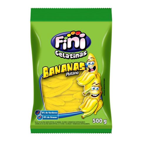 Bala de Gelatina Bananas 500g - Fini