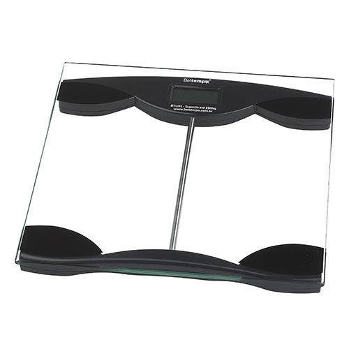 Balança Digital de Banheiro Vidro Transparente Até 150kg - Beltempo