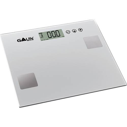 Balança Digital G-Life Millenium Prata CA6000 Taxa de Gordura, Líquido e Calorias Diárias