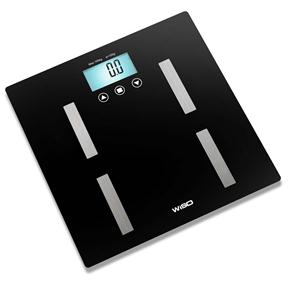 Balança Digital Wiso Ultra Slim W905 com Medidor de Taxas de Gordura, Líquido, Massa Muscular e Óssea – Preta