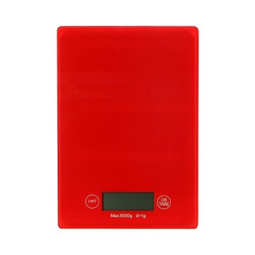 Balança Eletrônica Digital de Cozinha 1g à 5kg - Vermelha
