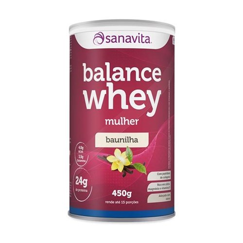 Balance Whey Mulher Sabor Baunilha 450g - Sanavita