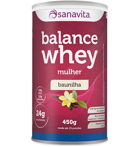 Balance Whey Mulher - Sanavita - Baunilha - 450 G
