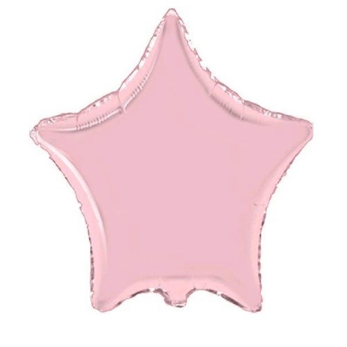 Balão Estrela 4" - Metalizado - Rosa Baby - Unidade