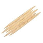 Bamboo agulhas de tricô Natural pontas duplas UK00 9,0 milímetros, 15cm de comprimento, 5pcs