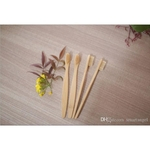 Bamboo Escova de madeira escova de dentes novidade bambu de cerdas macias capitellum fibra de bambu punho de madeira