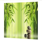 Bamboo leafstone dom¨¦stico cortina de seda sombra pano imprimir cortinas