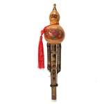 Bambu Natural Chinês Hulusi Cabaça Cucurbit Flauta Bb Tom Yunnan Instrumento De Música Étnica