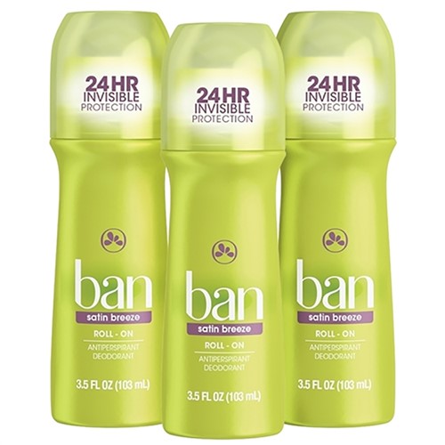 Ban Desodorante Roll-on SATIN BREEZE - 103ML 3 Unidades