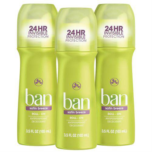 Ban Desodorante Roll-on SATIN BREEZE - 103ML - 3 Unidades