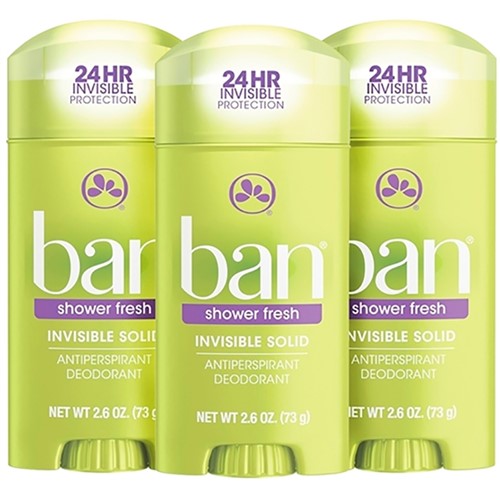 Ban Kit Desodorante Antitranspirante Sólido 73g Trio - Shower Fresh