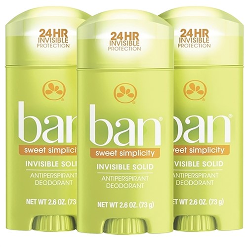 Ban Kit Desodorante Antitranspirante Sólido 73g Trio - Sweet Simplicity
