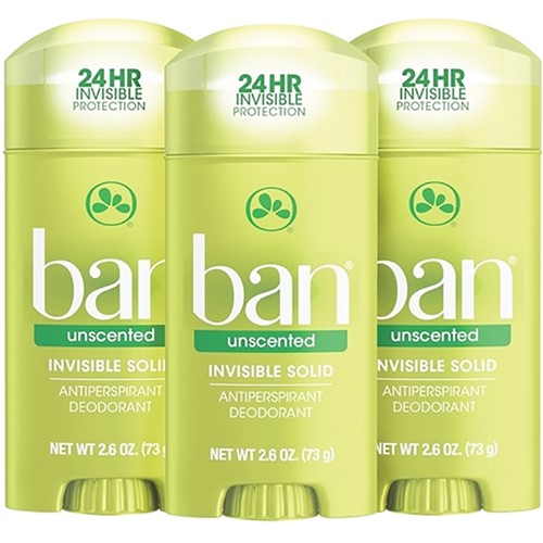 Ban Kit Desodorante Antitranspirante Sólido 73g Trio - Unscented