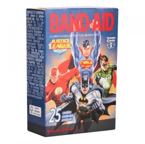 Band Aid Curativo Infantil Liga da Justiça C/25