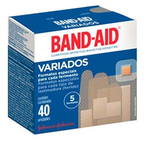 Band-Aid Formatos Variados – 40 Unidades