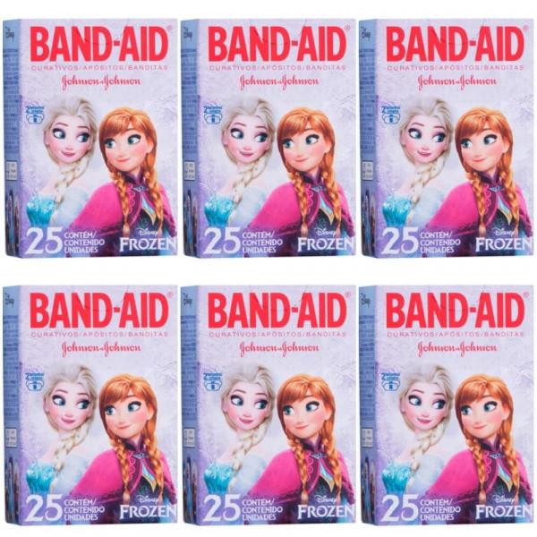 Band Aid Frozen Curativo Infantil C/25 (Kit C/06)