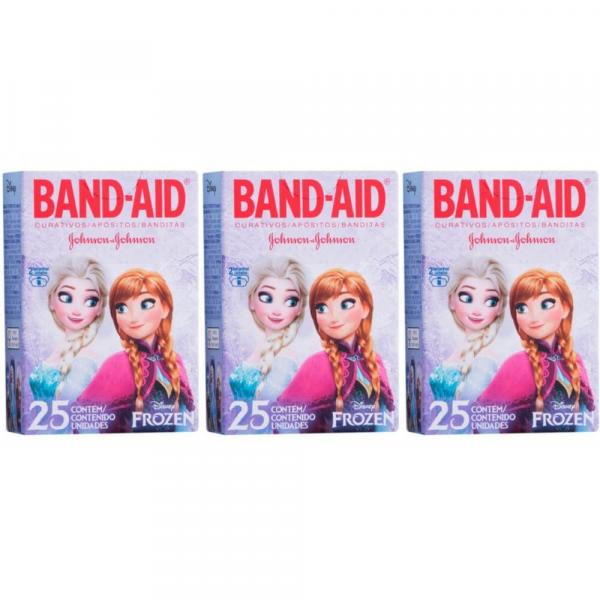 Band Aid Frozen Curativo Infantil C/25 (Kit C/03)