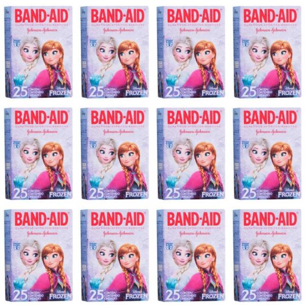 Band Aid Frozen Curativo Infantil C/25 (Kit C/12)