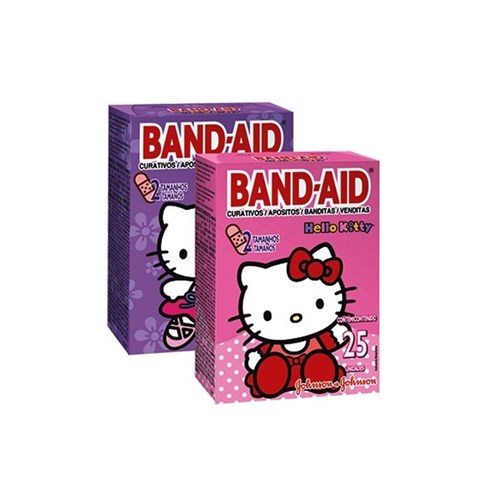 Band-Aid Johnson's Hello Kitty com 25 Unidades