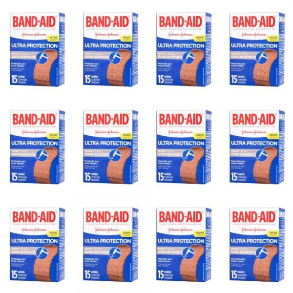 Band Aid Ultra Proteção Curativo C/15 (Kit C/12)