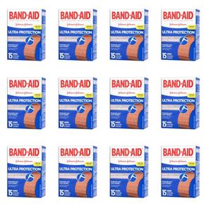 Band Aid Ultra Proteção Curativo com 15 - Kit com 12