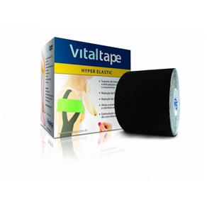Bandagem Adesiva Hyper Elástica Preta Vitaltape