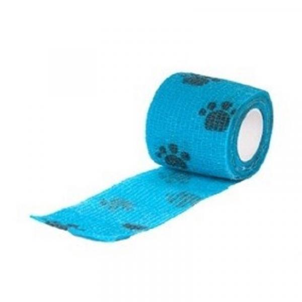 Bandagem Elástica Hoppner Pet Azul com Patas - 1 Unidade