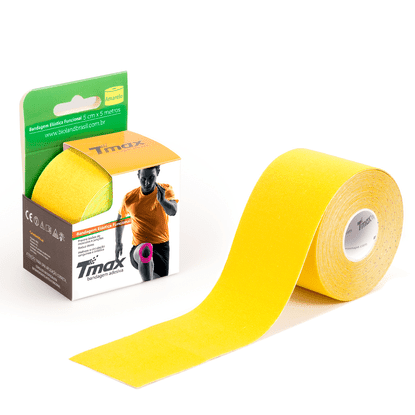 Bandagem Elástica Tmax Kinésio 5cm X 5m Amarelo