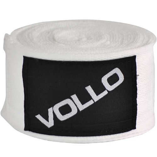 Bandagem Elastica VOLLO VFG136 3 Metros para Artes Marciais Branca
