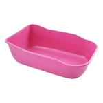 Bandeja higienica p/ gatos durapets luxo rosa