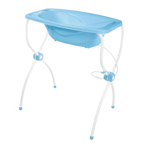 Banheira Carinho Azul com Suporte 25 Litros Adoleta Bebê