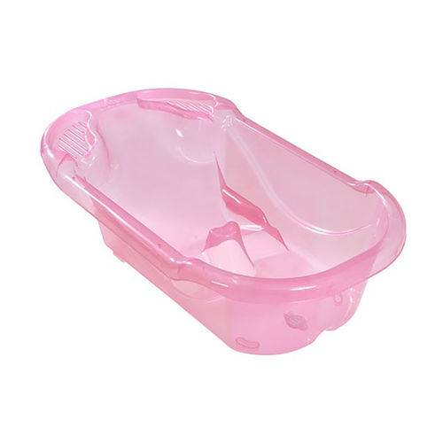 Banheira Ergonômica Safetycomfort - Transparente Rosa - Tutti Baby