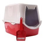 Banheiro p/ gatos duracats toalete - durapets vermelho